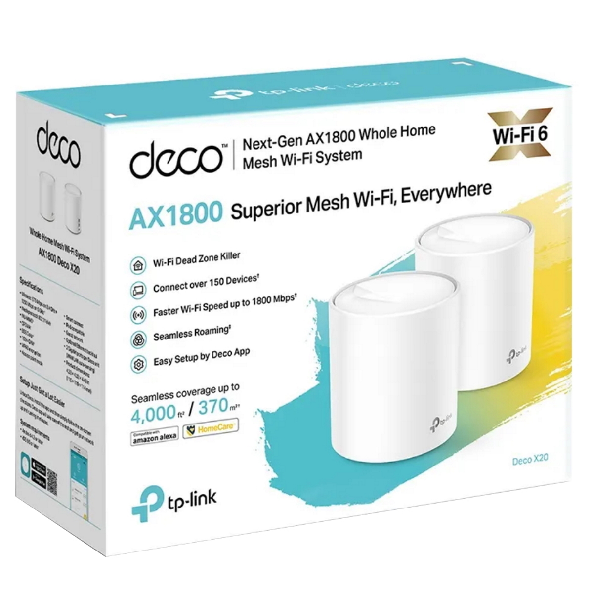 Sistema Wifi Deco X20 Pack 2 Mesh AX1800 Tp-Link