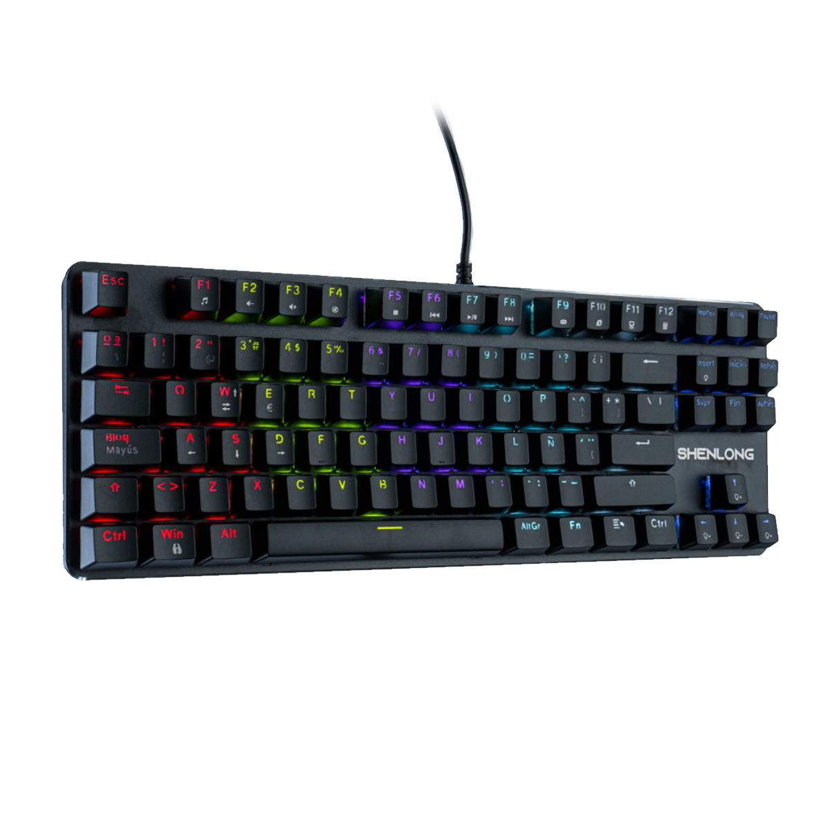 Teclado Mecanico Gamer Rainbow SMK5900SB Negro Switch Azul Shenlong