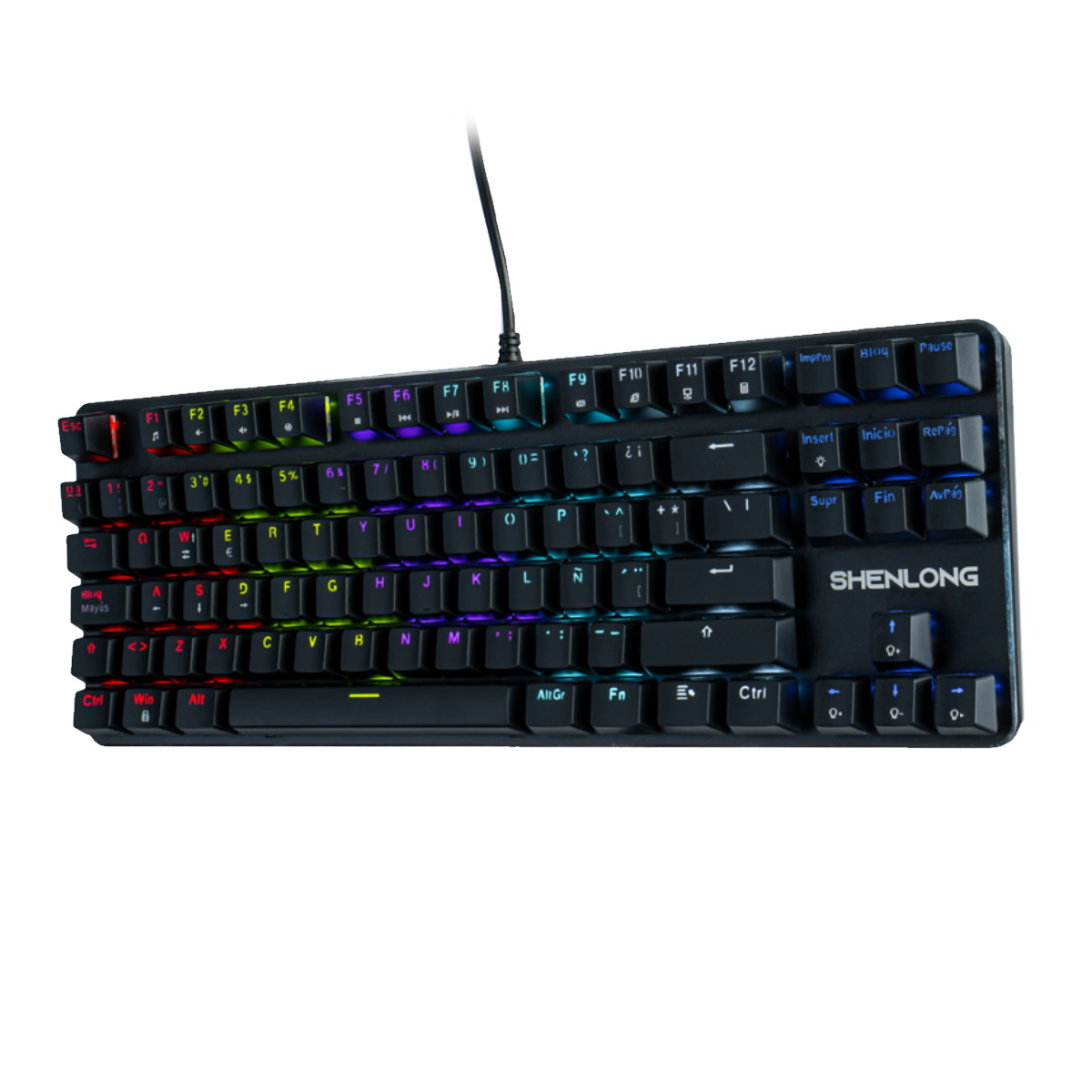 Teclado Mecanico Gamer Rainbow SMK5900SB Negro Switch Azul Shenlong
