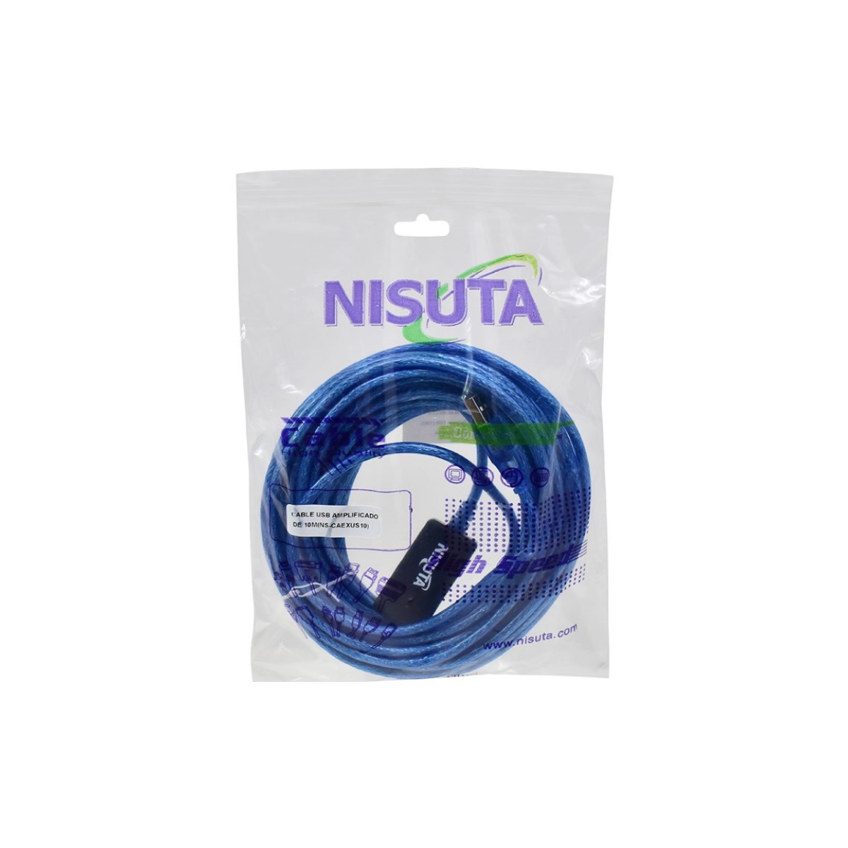 Cable Alargue Usb 10m 2.0 Amplificado  Nisuta