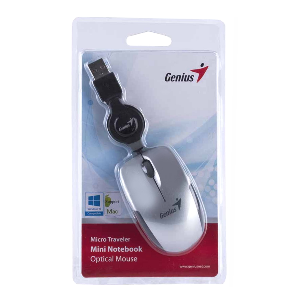Mouse USB Micro Traveler Silver Genius