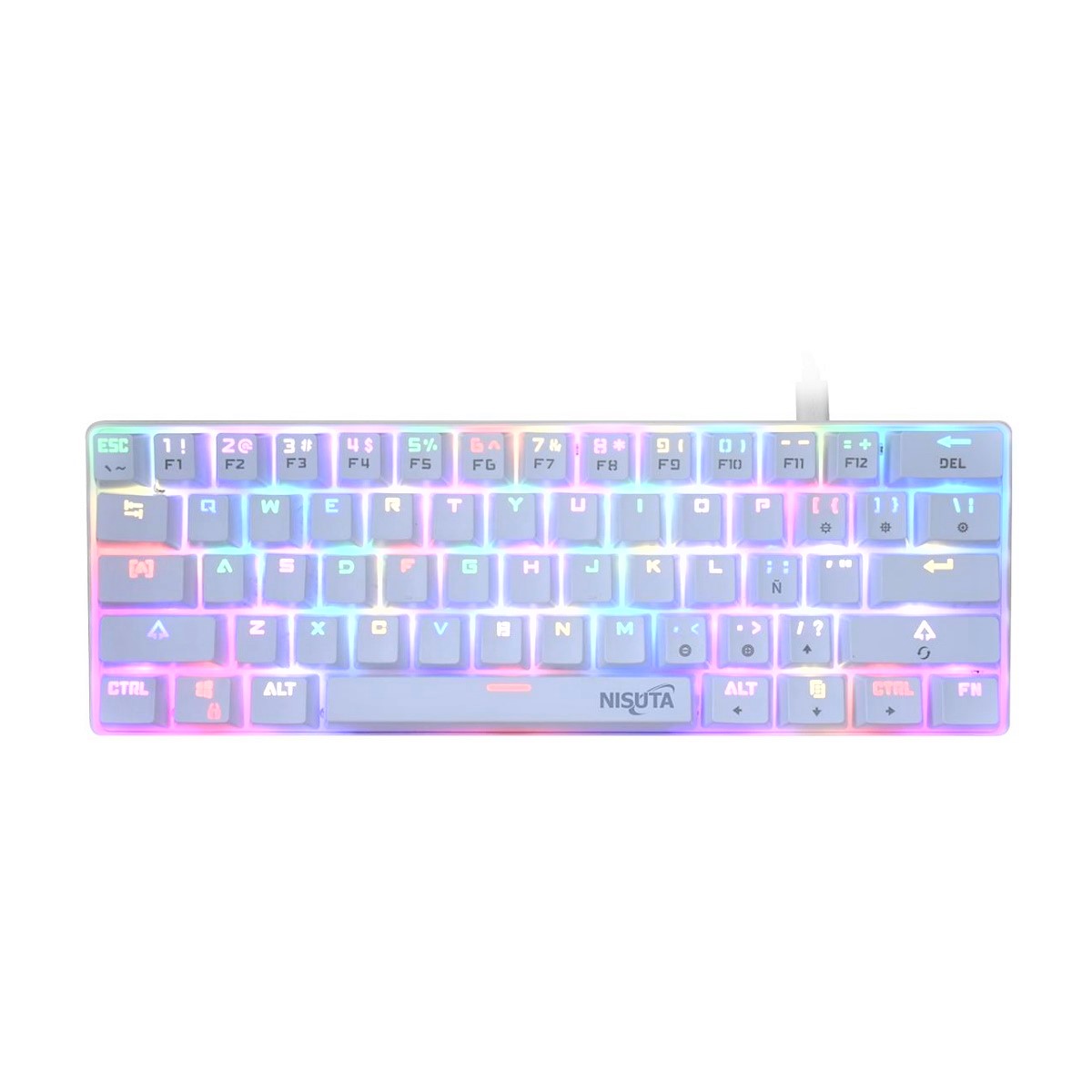Teclado Mecanico Gamer Gz61W RGB Nisuta