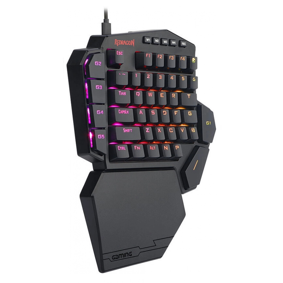 Teclado Una Mano Mecanico Retroiluminado Diti Redragon