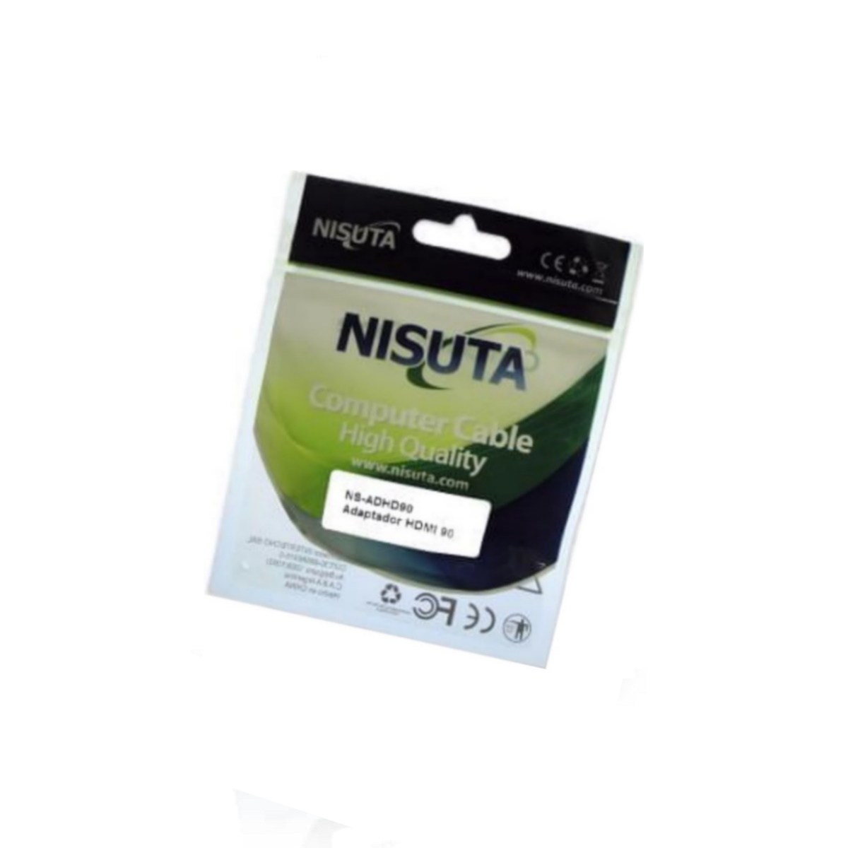 Adaptador HDMI M a HDMI H 90 Grados Nisuta