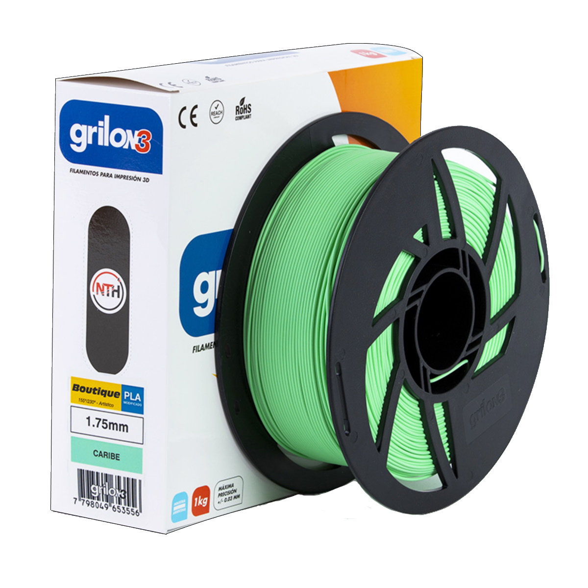 Filamento Pla Boutique Caribe 1.75mm 1Kg Grilon3