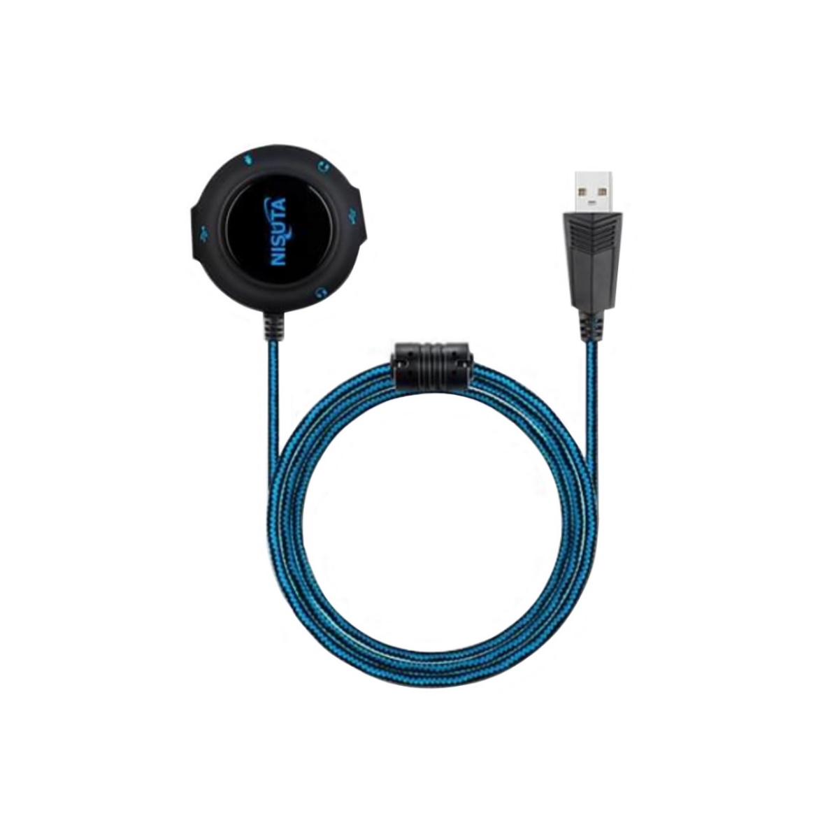 Placa De Sonido Audio 7.1 Usb Hub 2 puertos Ns-cousau7h Nisuta