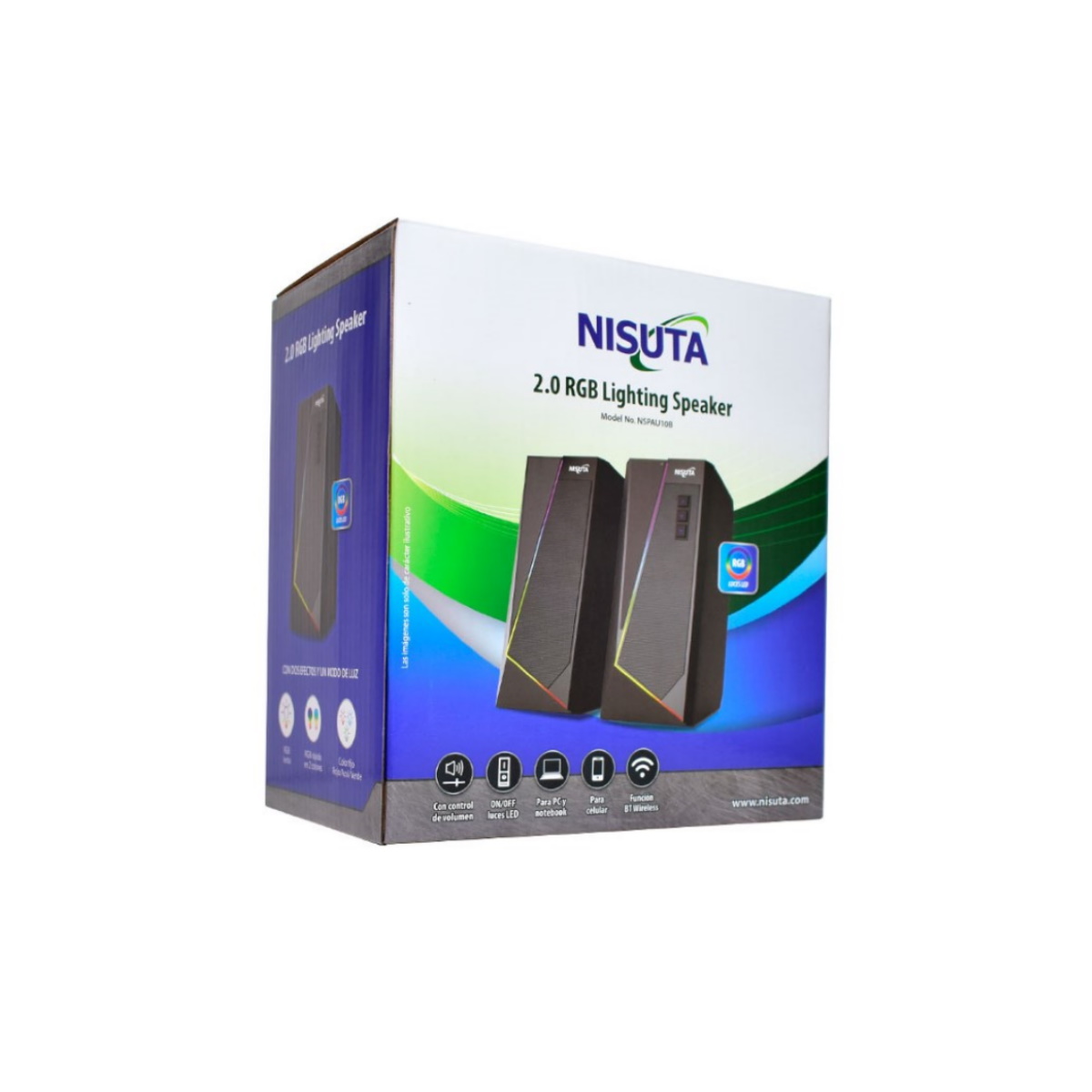 Parlante Usb 2.0 RGB Ns-pau10b Nisuta