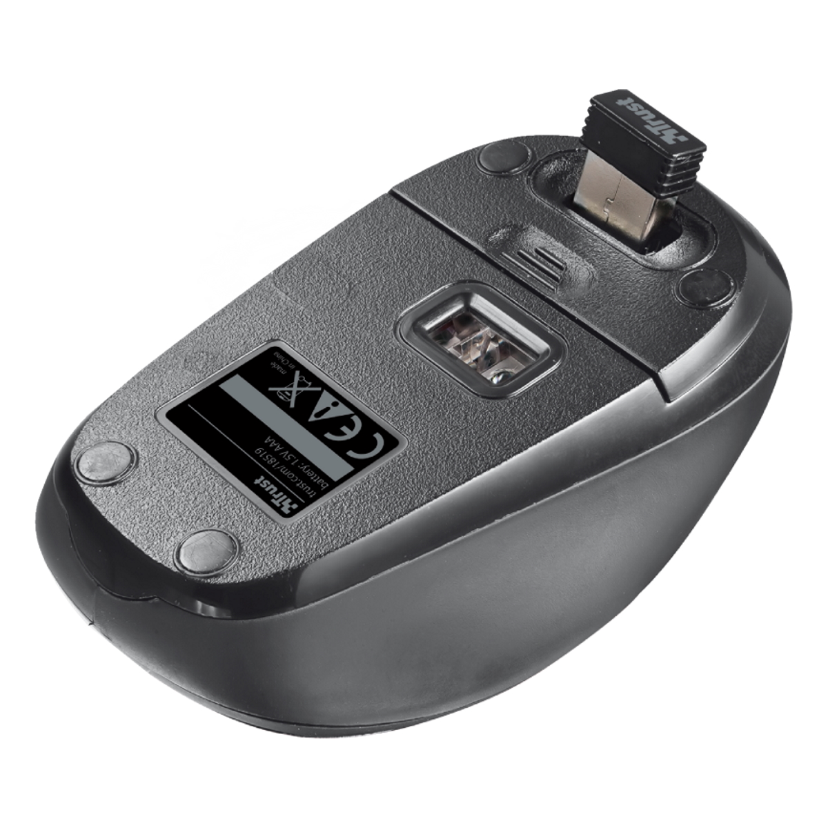 Mouse Inalambrico Yvi Black 1600 DPI Trust
