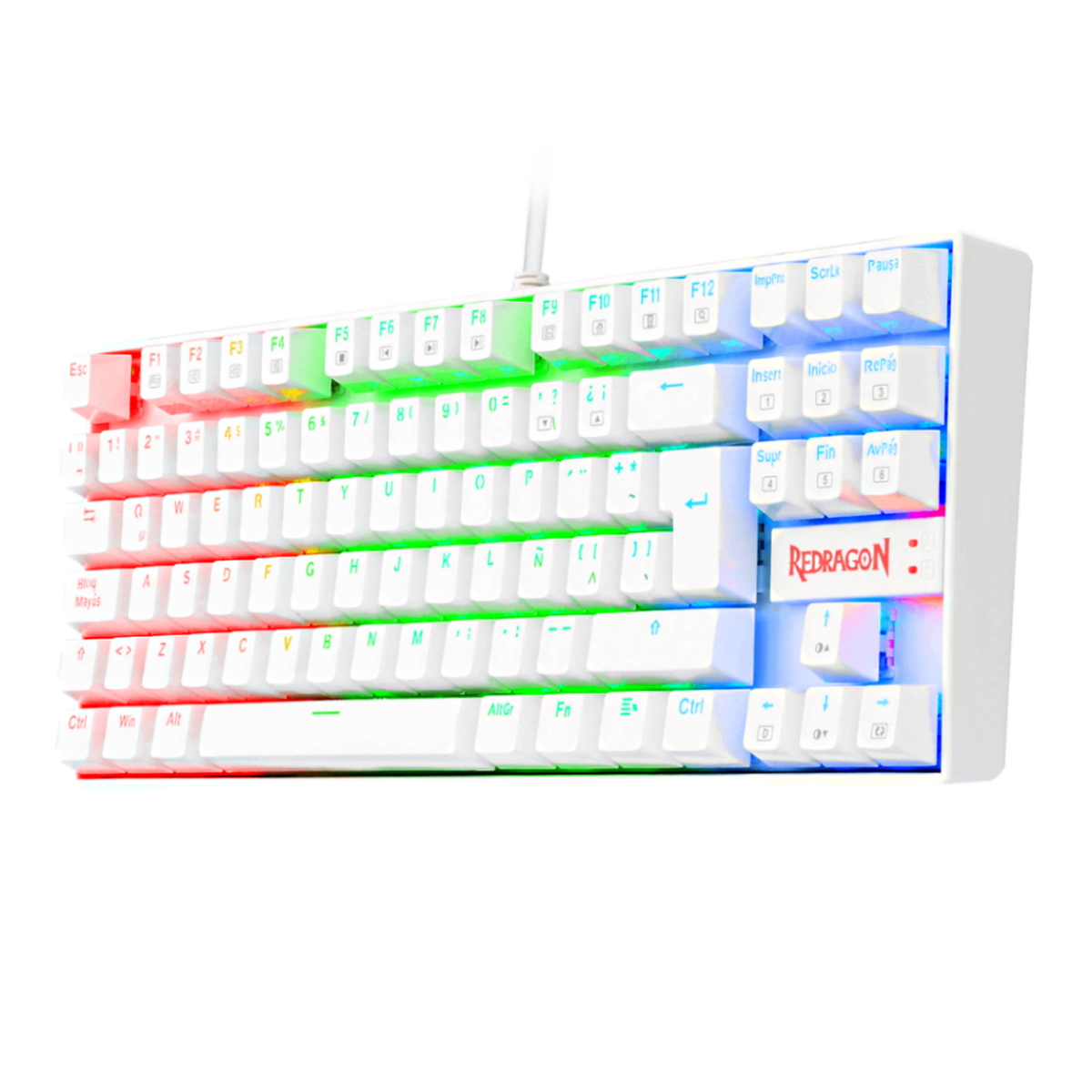 Kit Teclado Mouse Gamer K552RGB White Redragon
