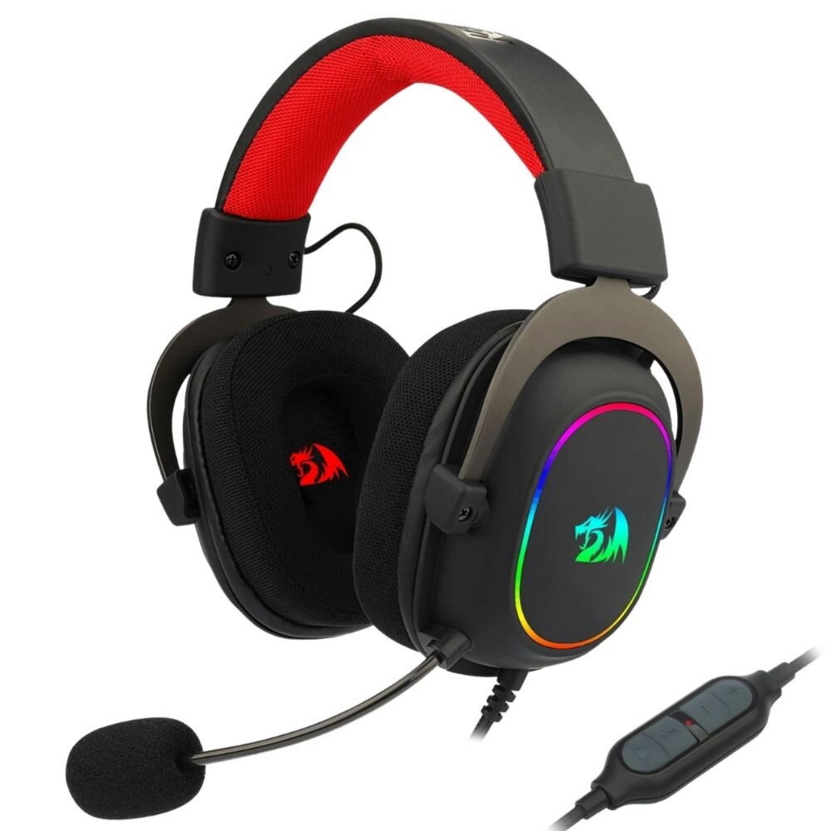 Auriculares Gamer Cable Vincha Zeus X H510 7.1 RGB Negro Redragon