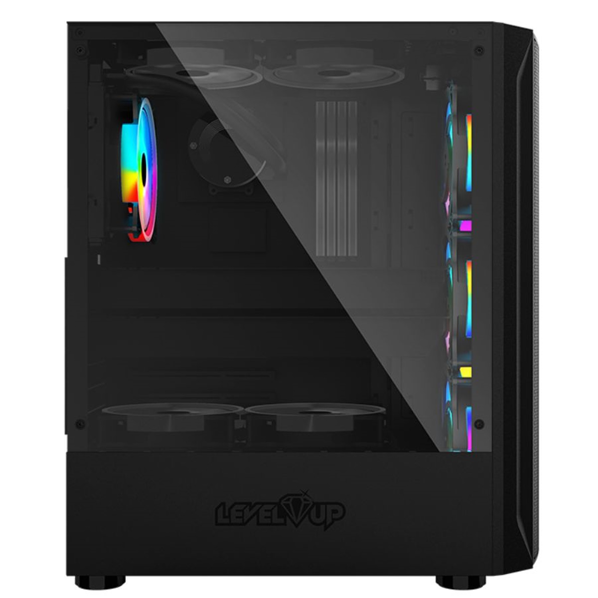 Gabinete Gamer Andromeda Vidrio Templado RGB Level Up