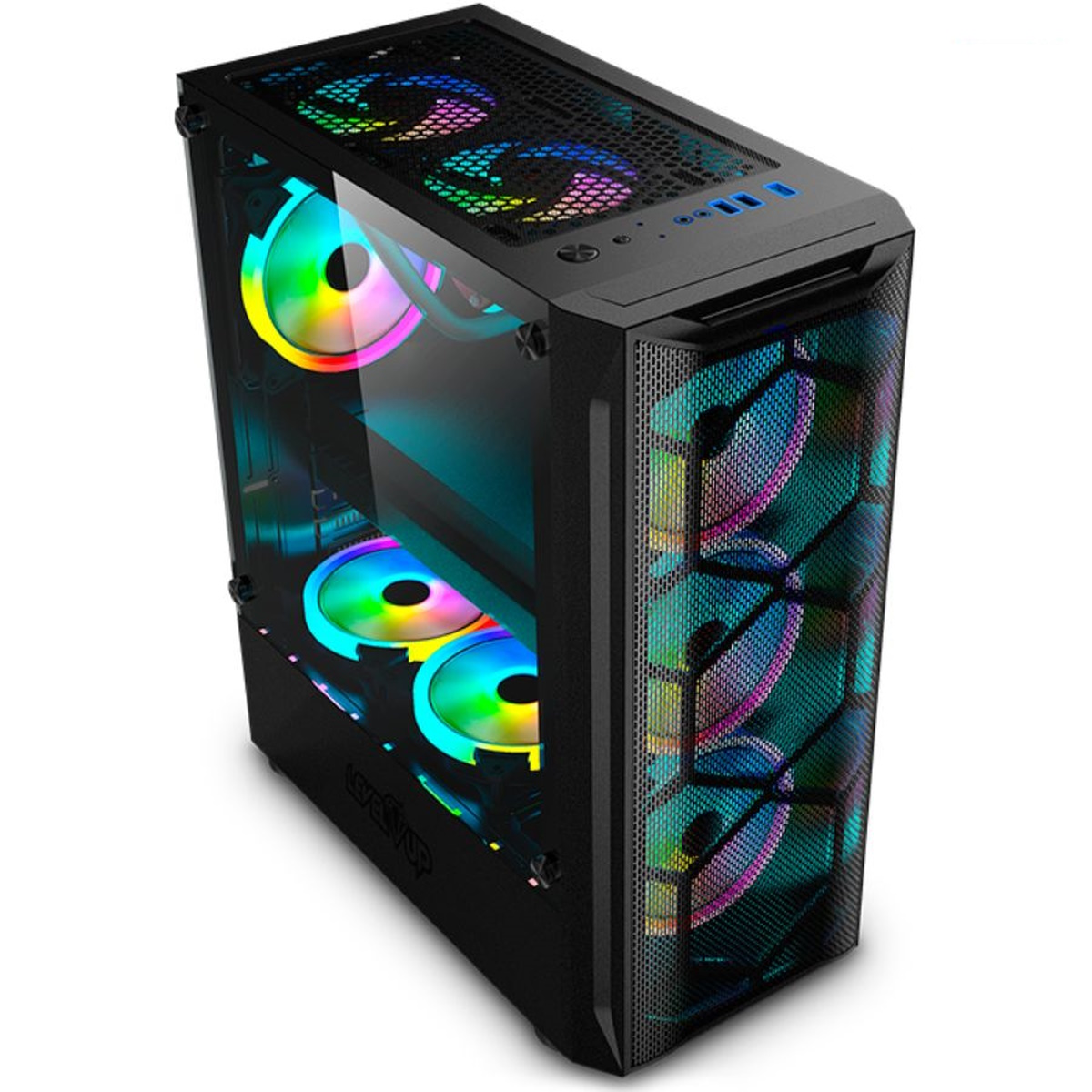 Gabinete Gamer Andromeda Vidrio Templado RGB Level Up
