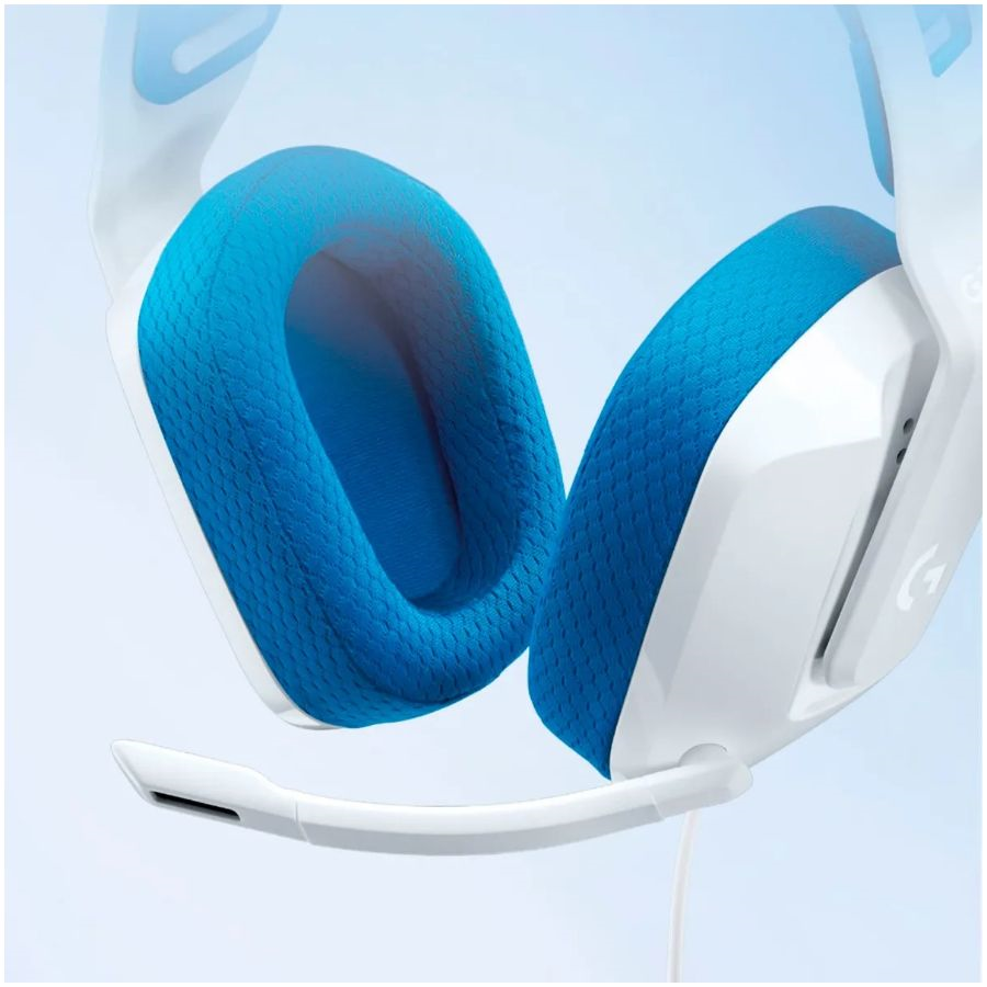 Auriculares Gamer Cable Vincha G335 Blanco y Azul Logitech