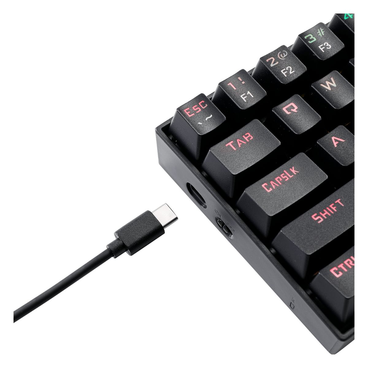 Teclado Mecanico Gamer RGB Deimos USB/Inalambrico Switch Rojo Redragon