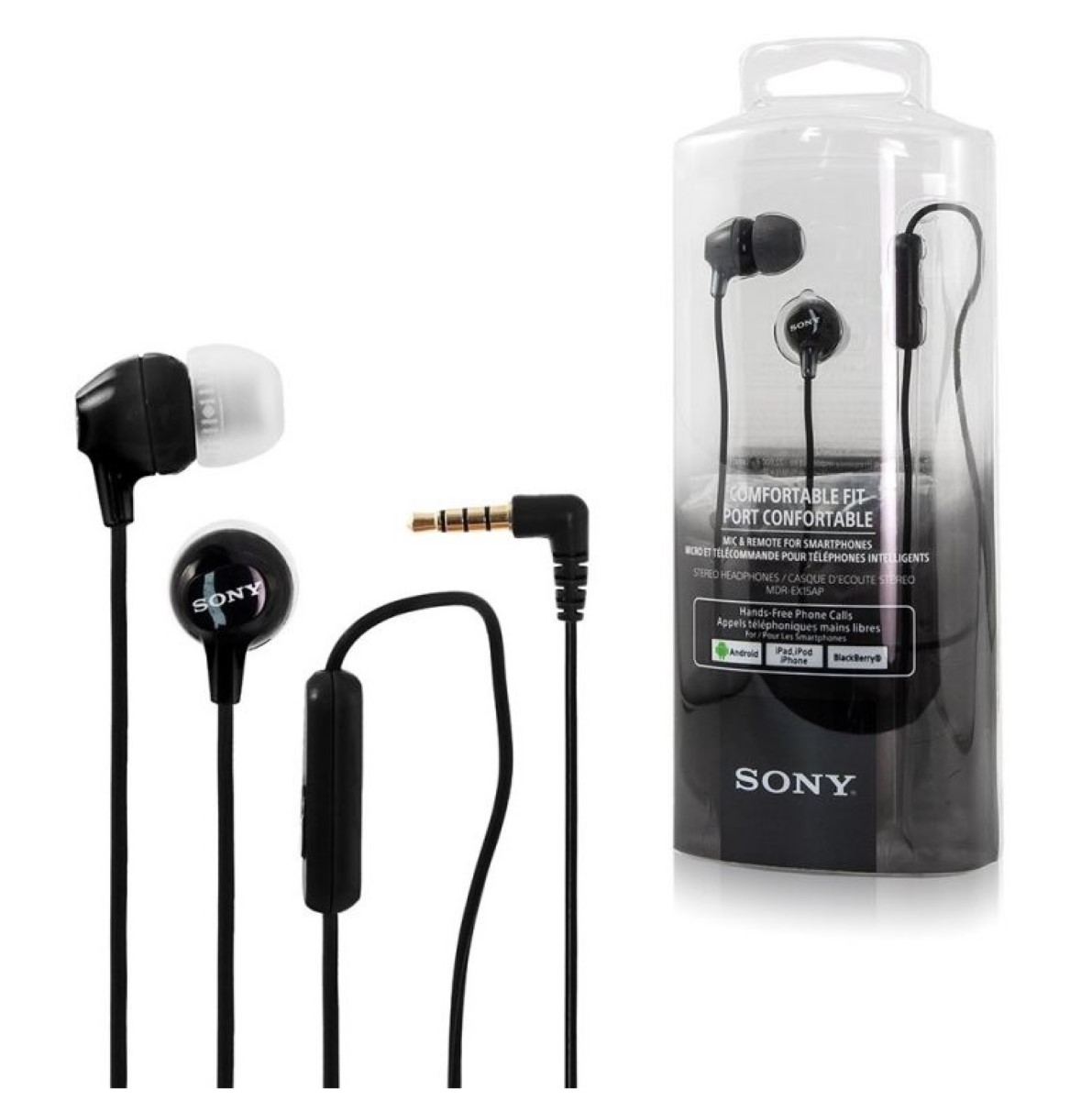 Auriculares In Ear Mdr-ex15ap Negro Sony