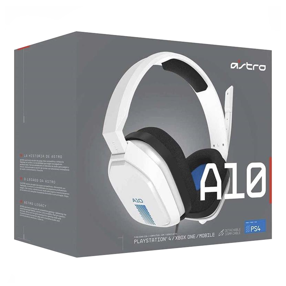 Auriculares Gamer Cable Vincha A10 Xbox/PC/PlayStation - Blanco y Azul Logitech