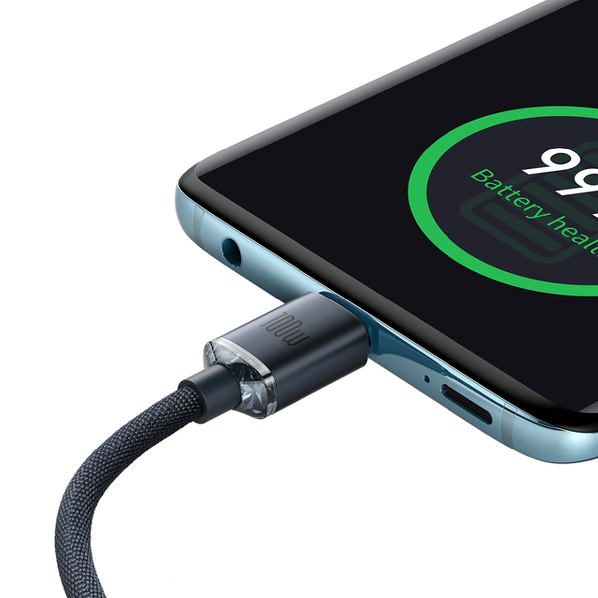 Cable USB C a USB C 1.2m Carga Rapida Crystal Shine 100W BaseUs