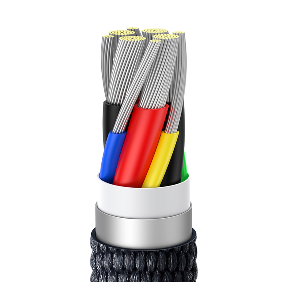 Cable USB C a USB C 1.2m Carga Rapida Crystal Shine 100W BaseUs