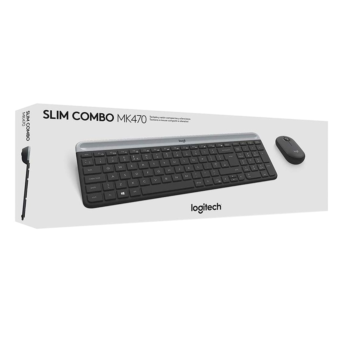 Kit Teclado Mouse Inalambrico MK470 Slim Negro Logitech