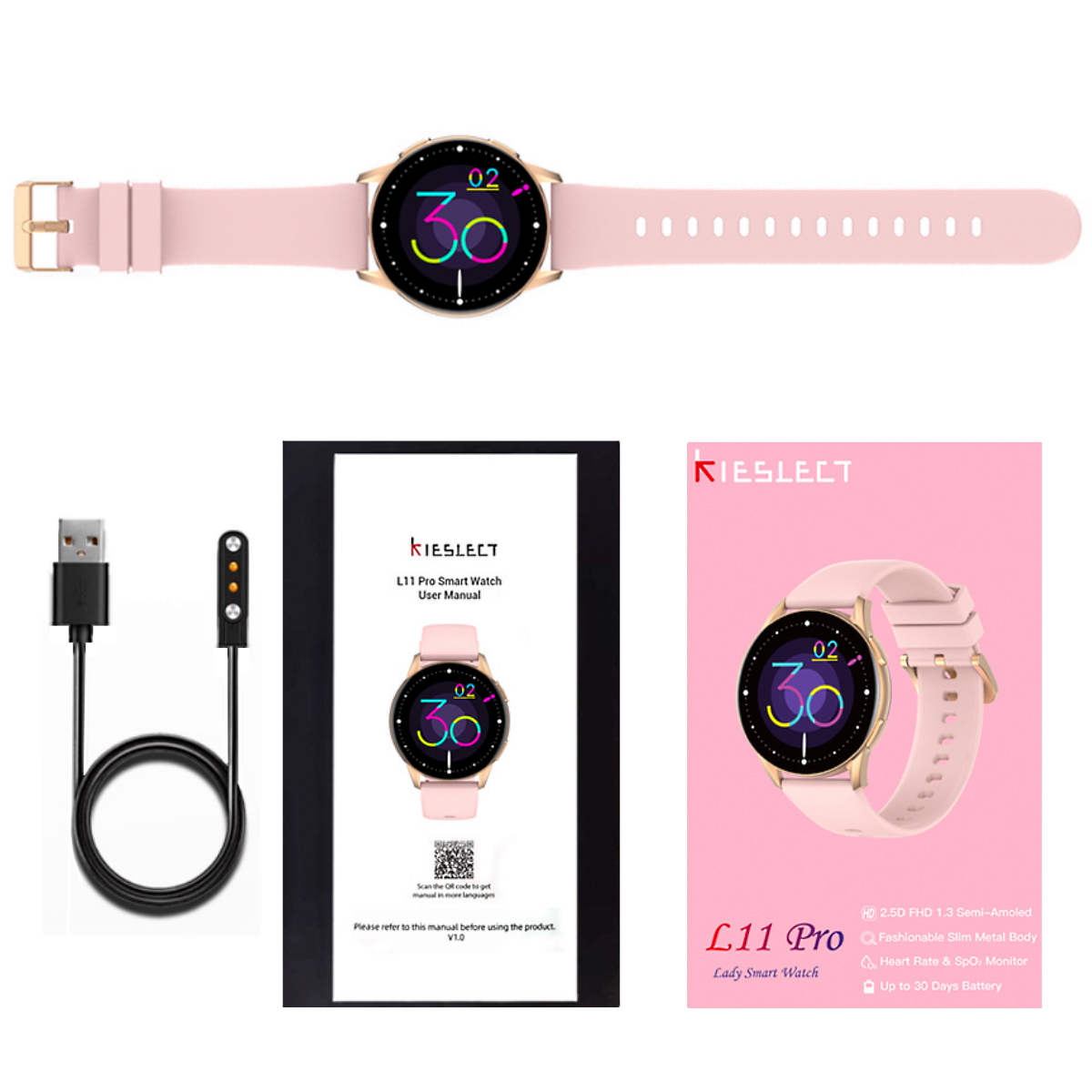 SmartWatch Lady Watch L11 PRO Rosa Kieslect