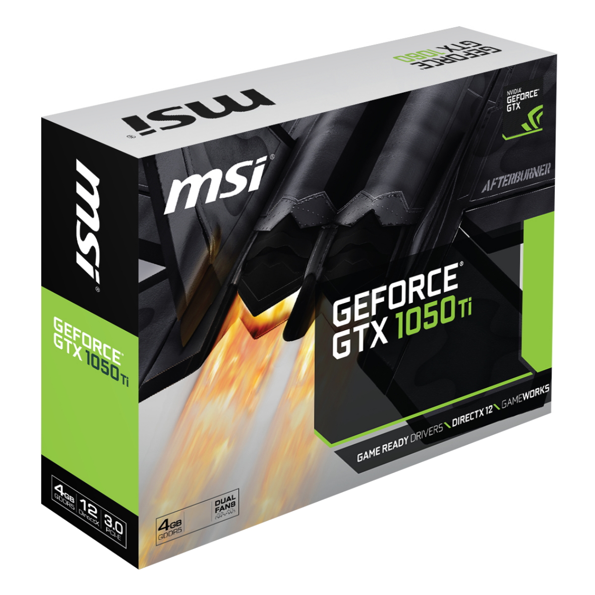 Placa De Video Gtx 1050ti 4gb Oc Doble Fan Msi