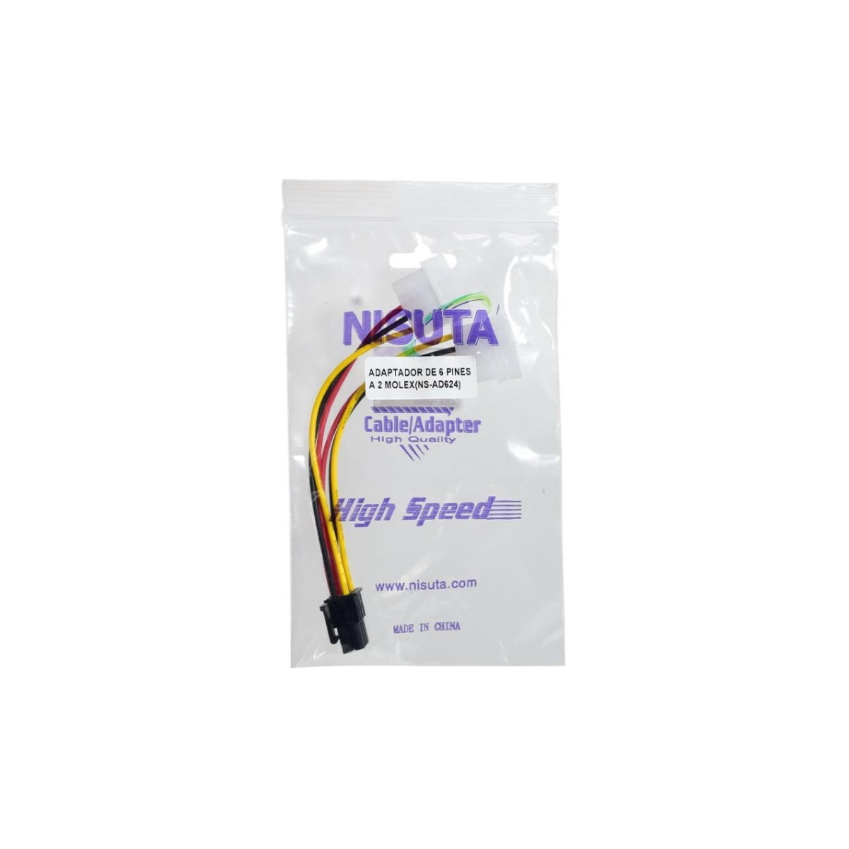 Adaptador 6 Pines a 2 Molex  Nisuta