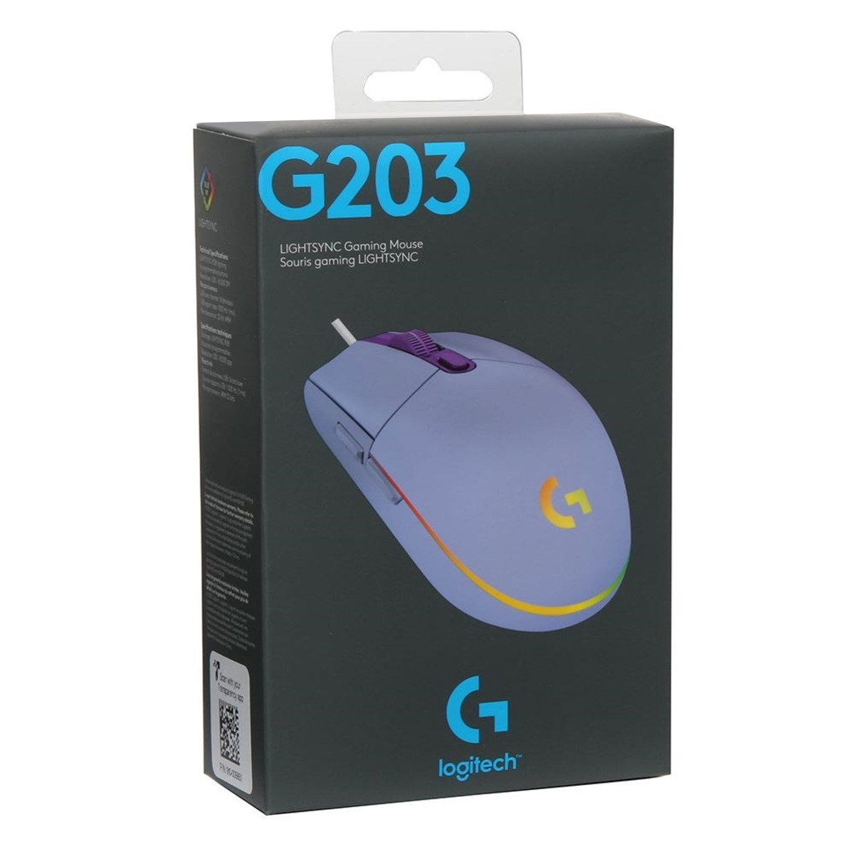 Mouse Gamer G203 Lightsync Lila 200 - 8000 DPI Logitech