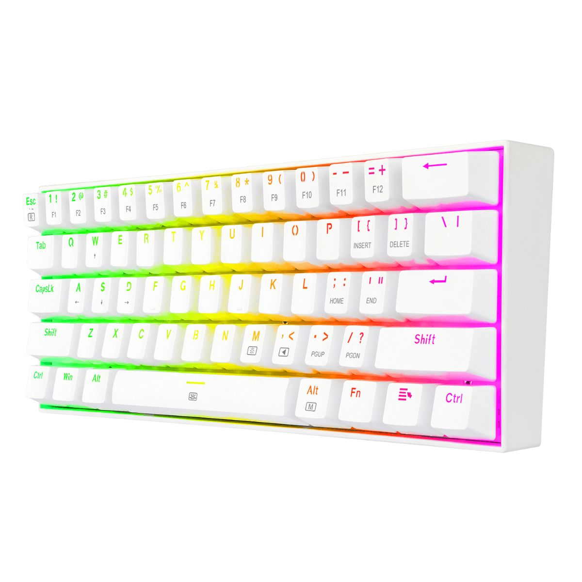 Teclado Mecanico Gamer RGB Dragonborn Switch Marron Blanco Redragon