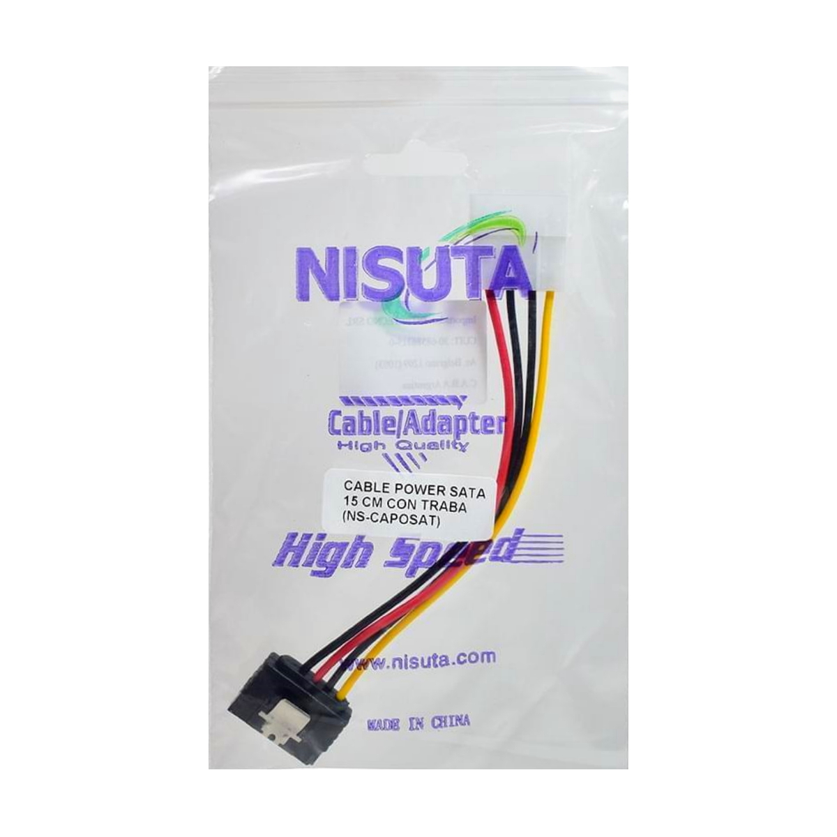 Cable Adaptador Molex a Sata Traba Nisuta