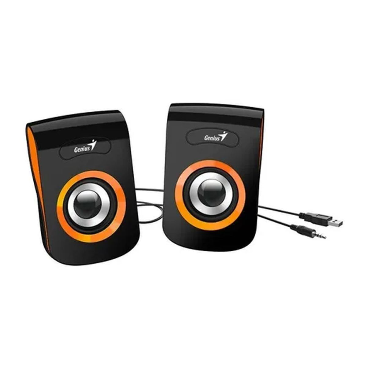 Parlantes Pc Usb Sp-Q180 Naranja Genius