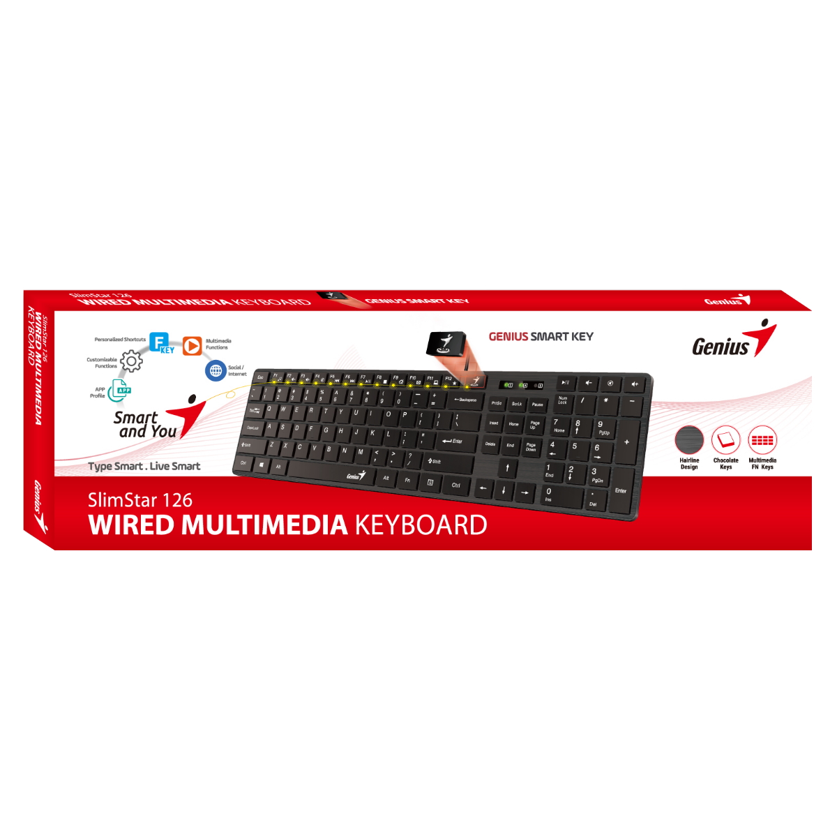 Teclado USB Slimstar 126 Smart Genius