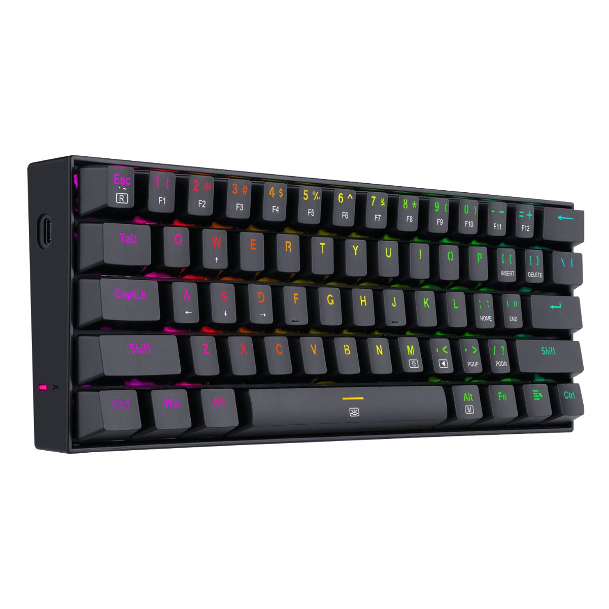 Teclado Mecanico Gamer RGB Dragonborn Switch Marron Negro Redragon