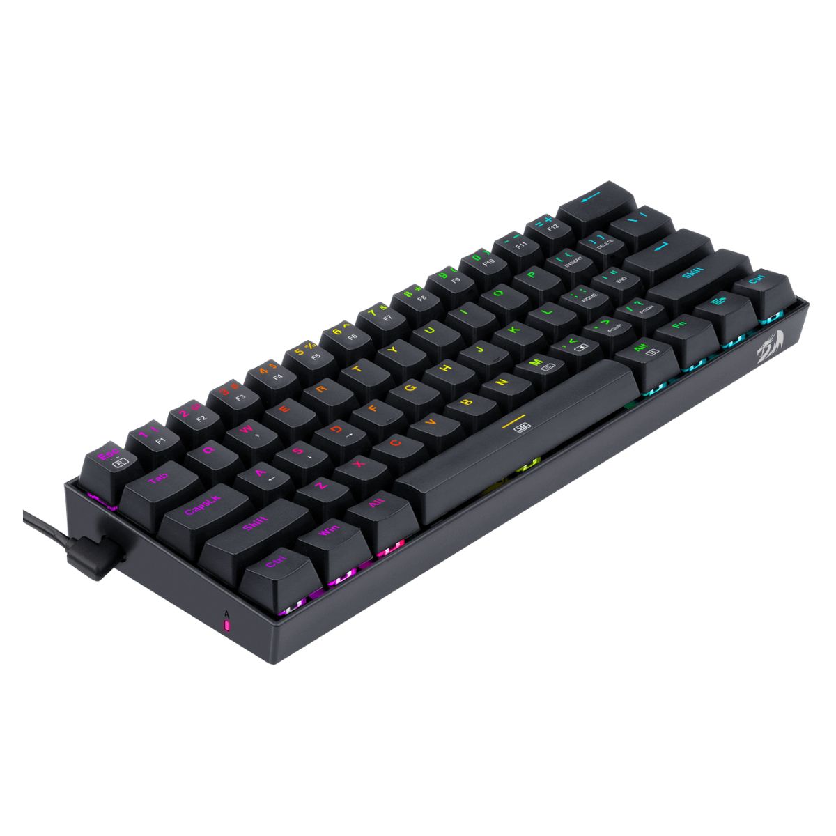 Teclado Mecanico Gamer RGB Dragonborn Switch Marron Negro Redragon