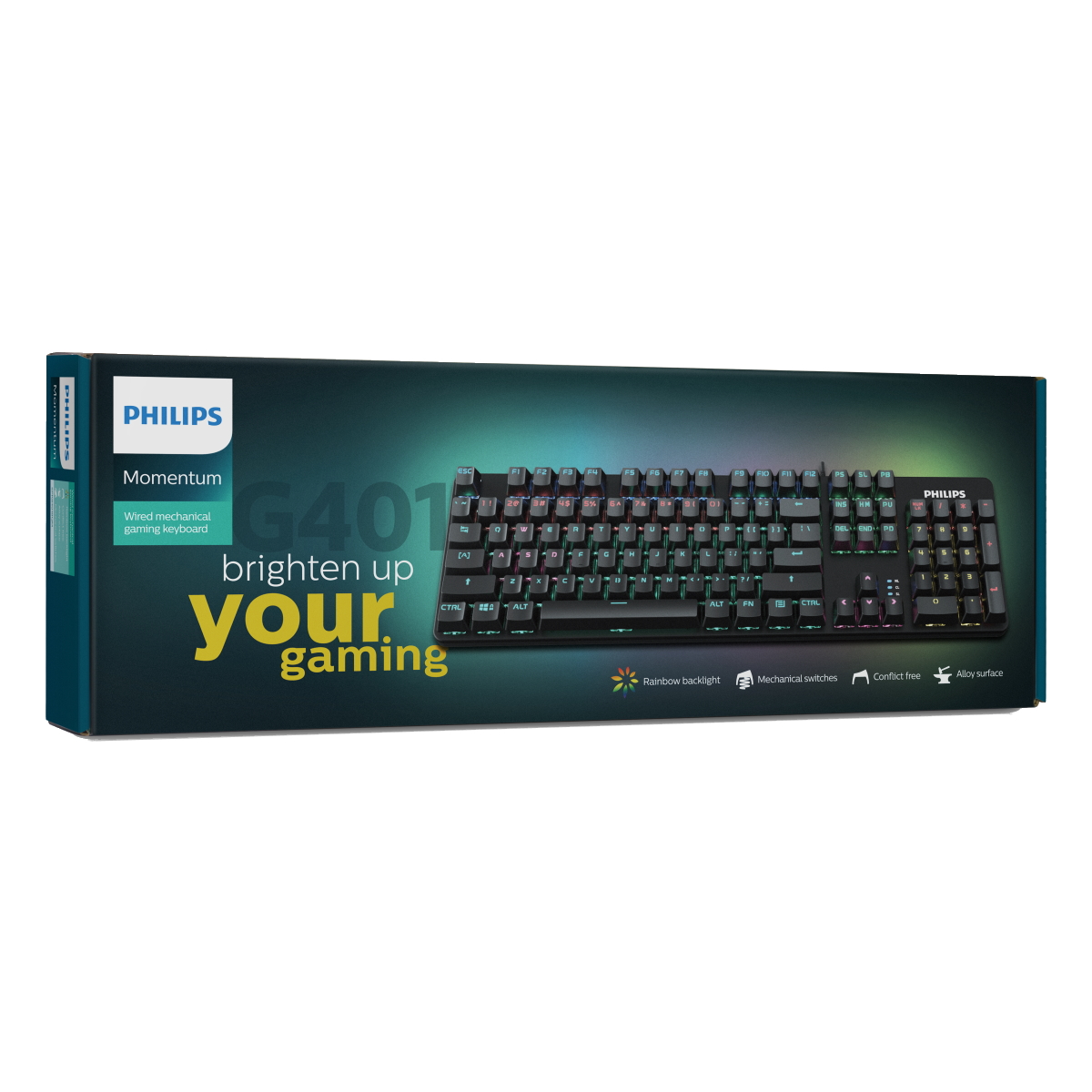 Teclado Mecanico Gamer G401 Switch Blue Philips