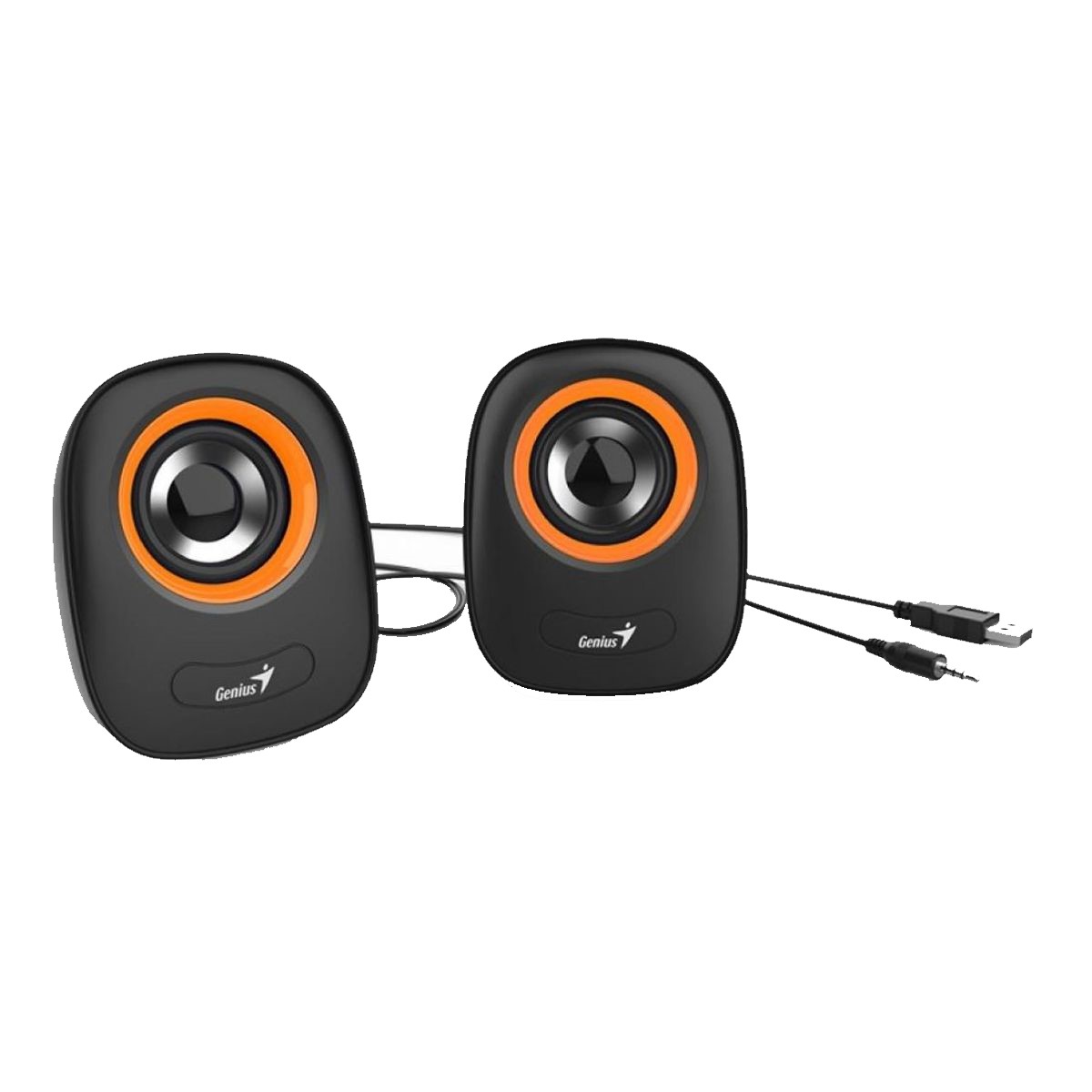 Parlantes Pc Usb Sp-Q160 Naranja Genius