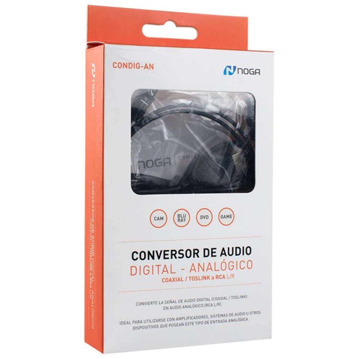 Conversor Audio Digital Optico a RCA (No Transf 5v) Noga