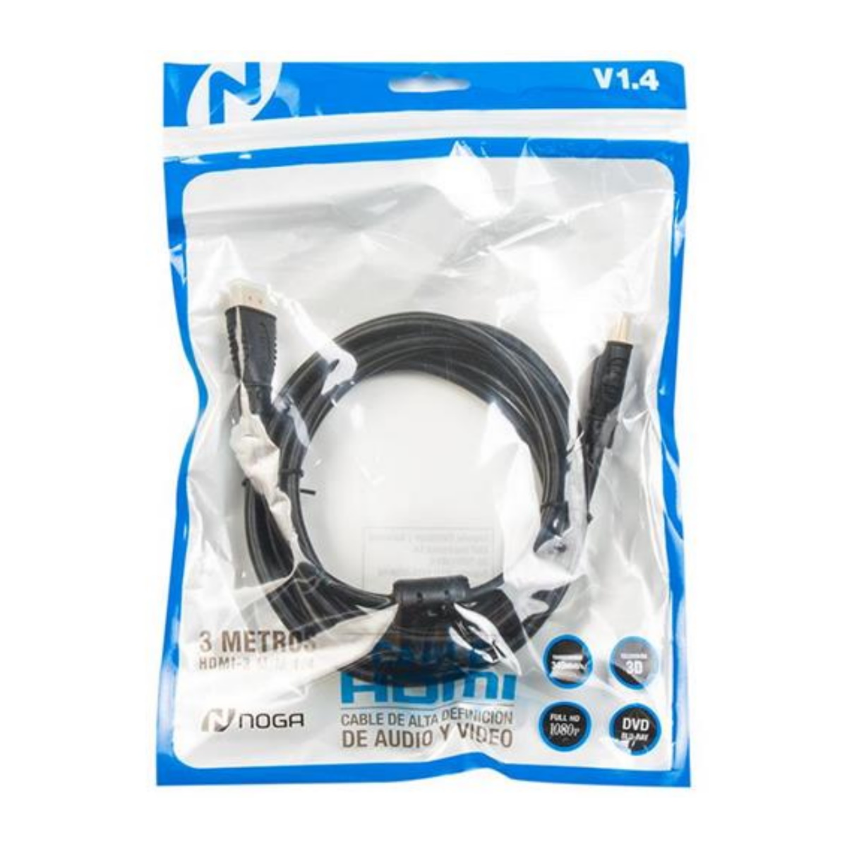 Cable HDMI v1.4 3m Noga
