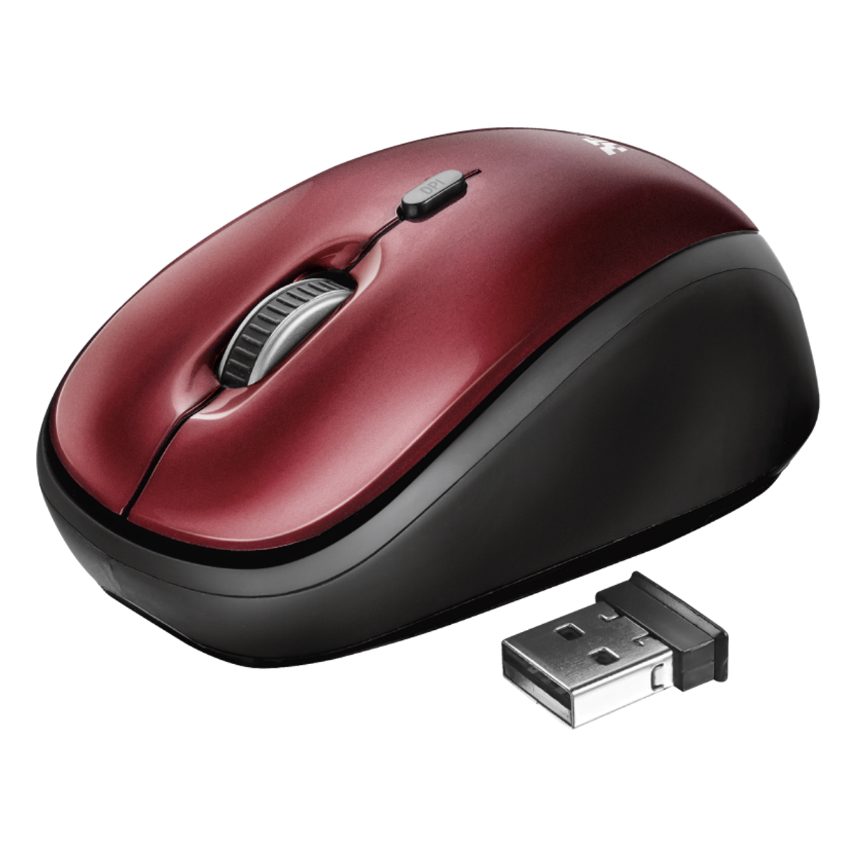Mouse Inalambrico Yvi Rojo 1600 DPI Trust