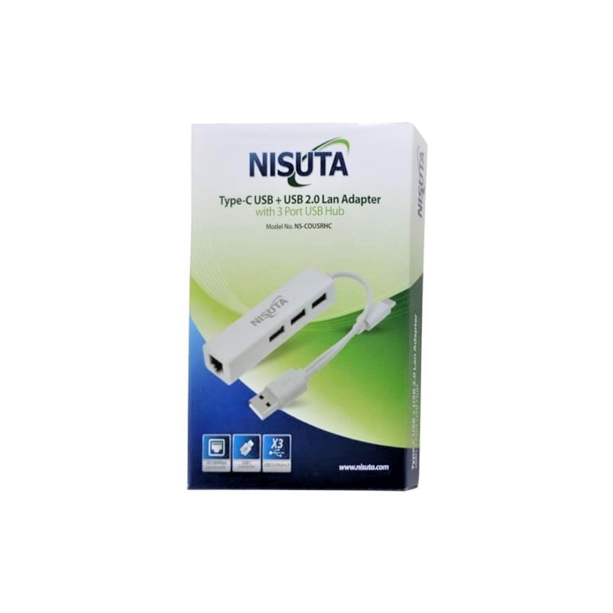 Hub USB y USB C 3 puertos y Red Ns-cousrhc Nisuta