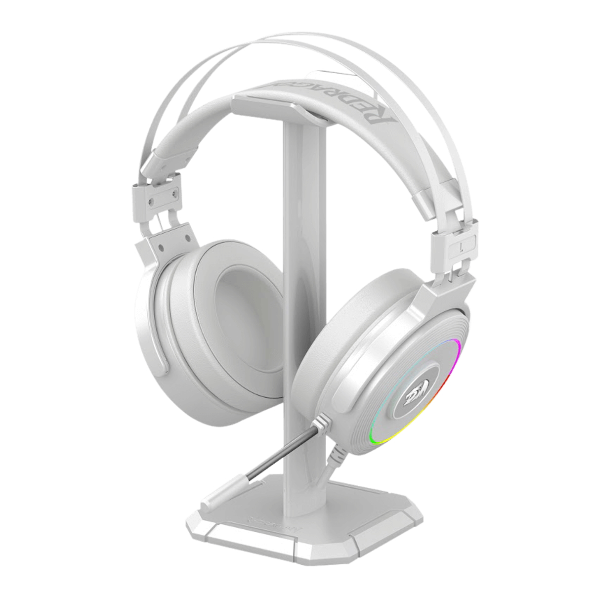 Auriculares Gamer Cable Vincha Lamia2 H320W RGB 7.1 C/ Base Blanco Redragon