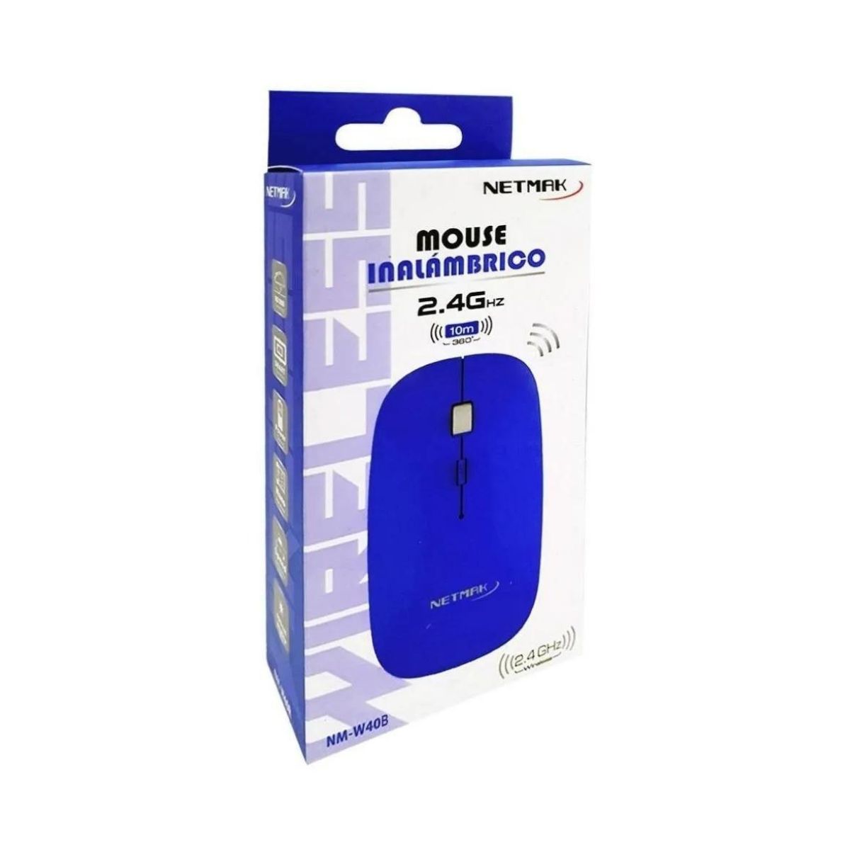 Mouse Inalambrico W40 Azul Netmak