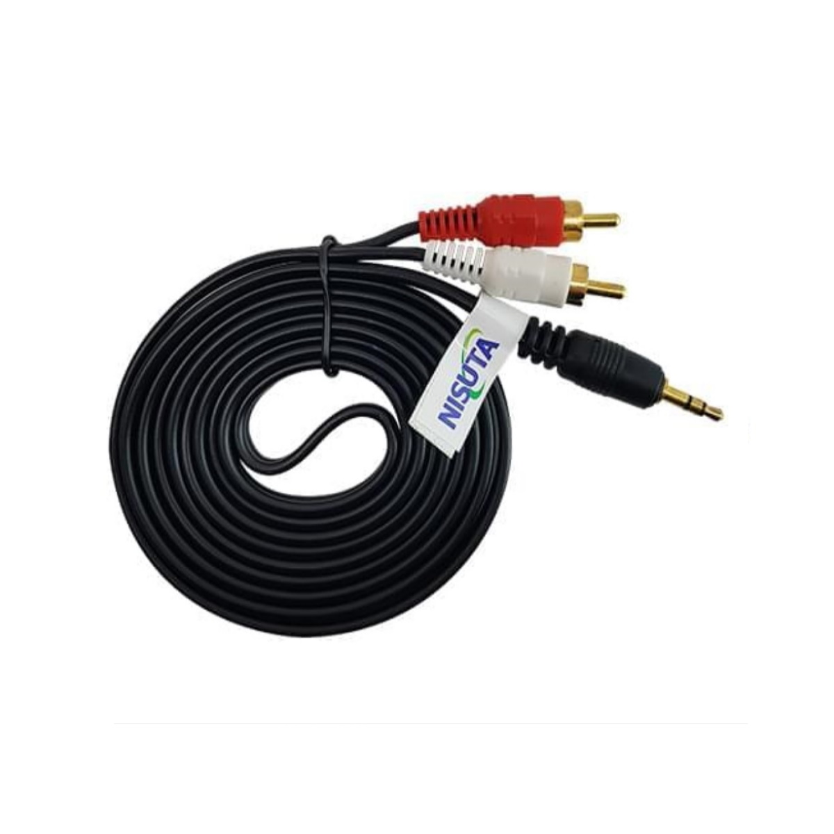 Cable Audio Auxiliar 3.5mm a 2 RCA 3m Nisuta