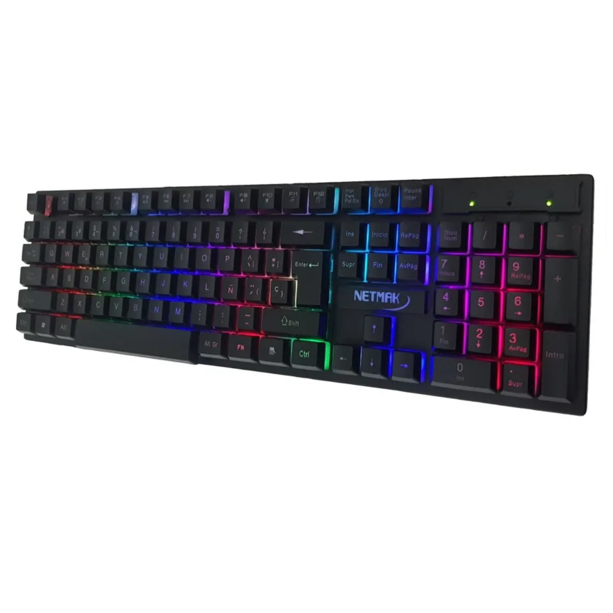 Kit Teclado Mouse Gamer Nemesi Negro Netmak