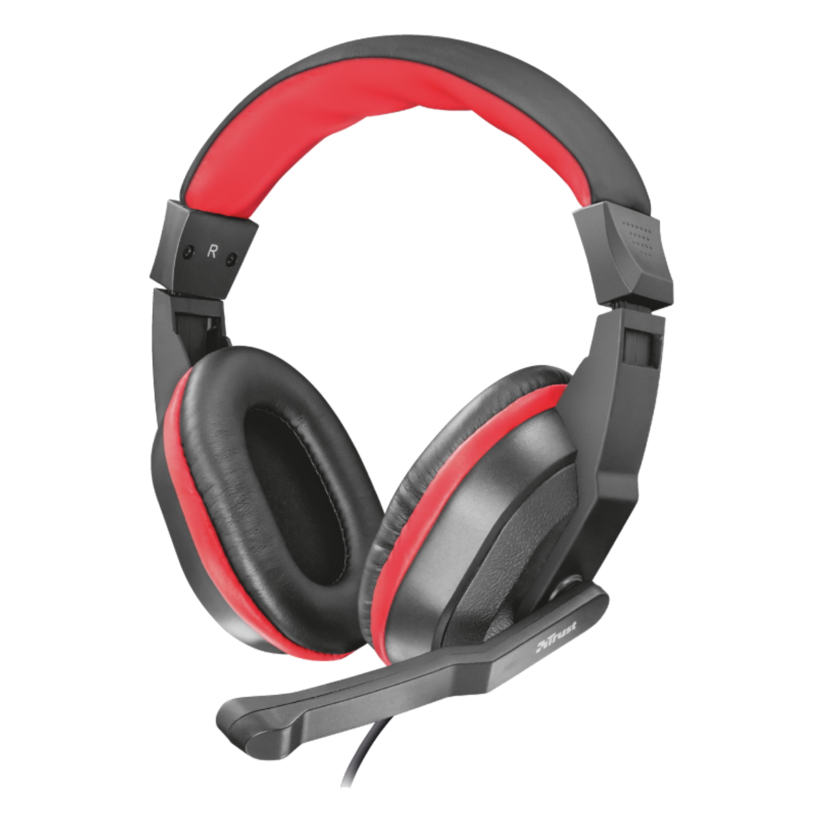 Auriculares Cable Vincha Ziva Negro/Rojo Trust