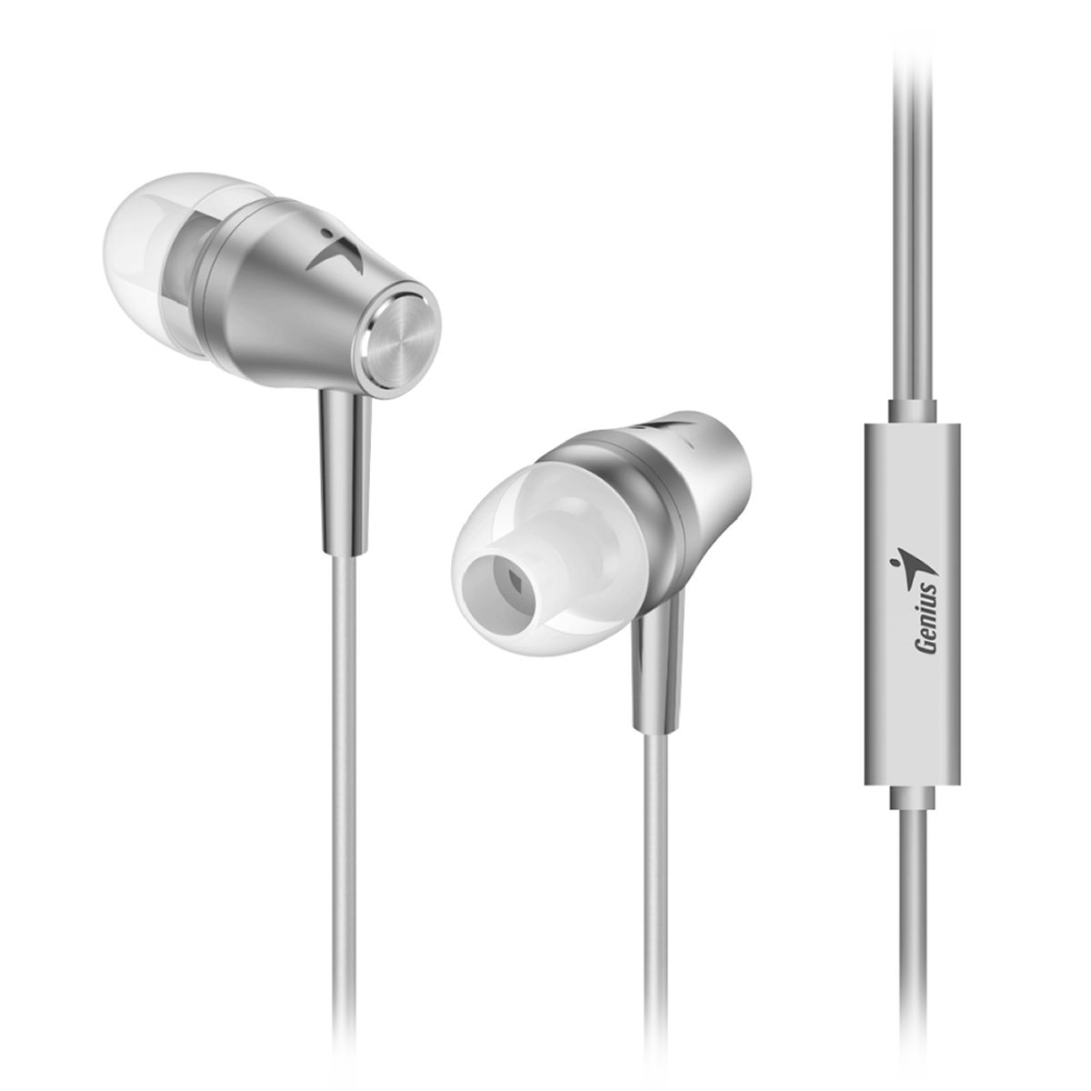 Auriculares In Ear Microfono Hs-M360 Plateado Genius