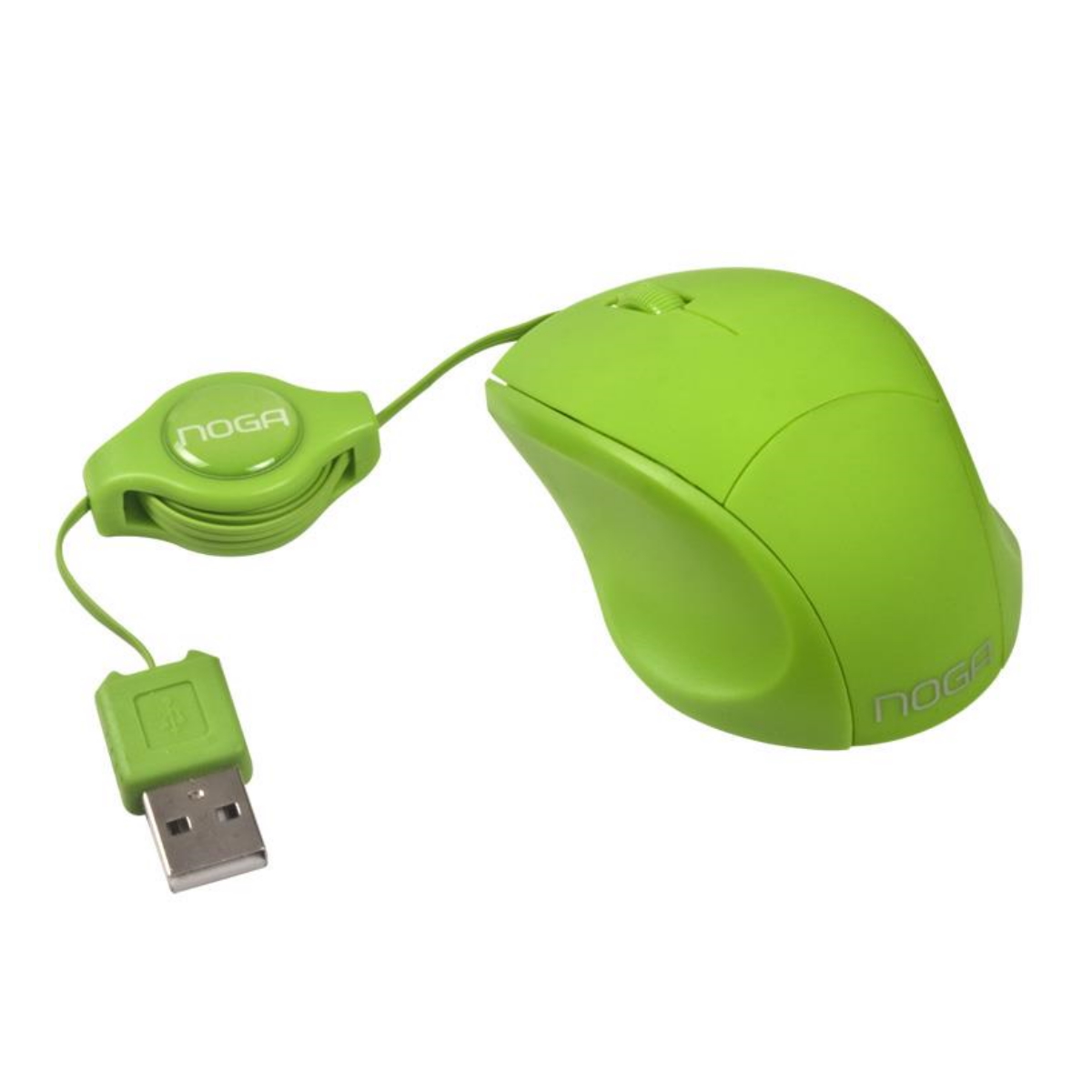 Mouse USB Retráctil Verde Noga