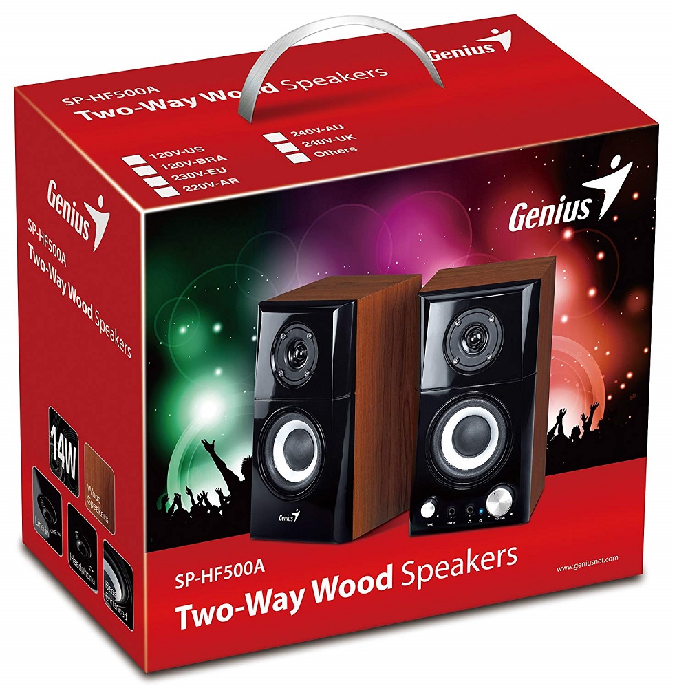 Parlantes Pc Sp-hf500a 16w Madera Genius