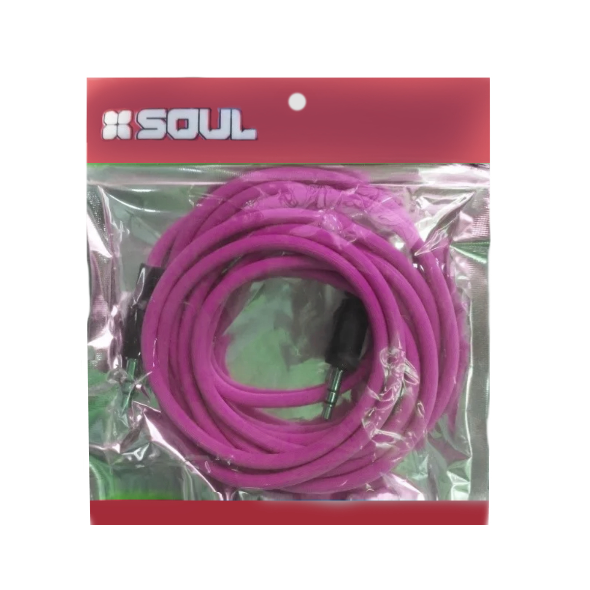 Cable Audio Auxiliar Plug 3.5mm de 2m Fucsia Soul