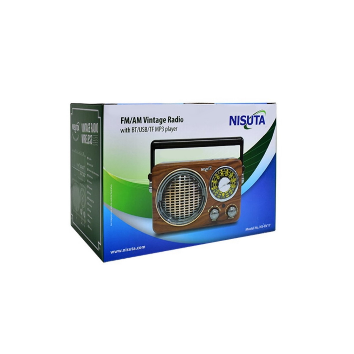 Parlante Bluetooth Radio Vintage Ns-rv17 Nisuta