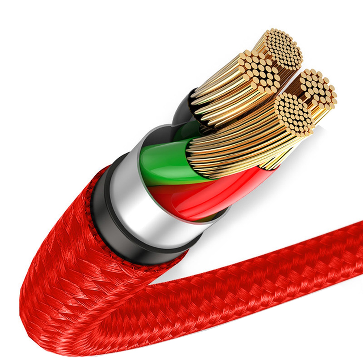 Cable Lightning a USB 1m Rojo (Bolsa) BaseUs